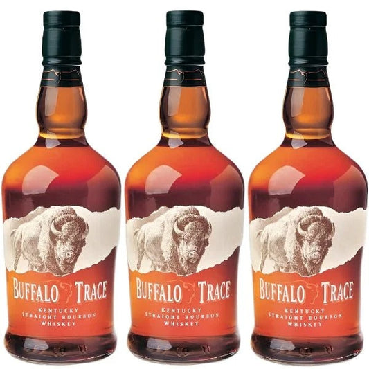 Buffalo Trace Kentucky Straight Bourbon Whiskey 3-Pack 750ml Bottle Bundle
