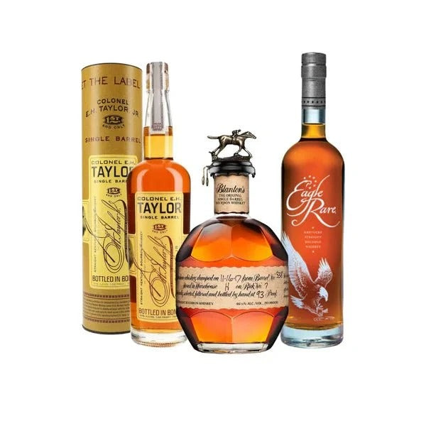 Blanton’s Single Barrel, E.H. Taylor Single Barrel and Eagle Rare 10yr 750ml Bourbon Bundle