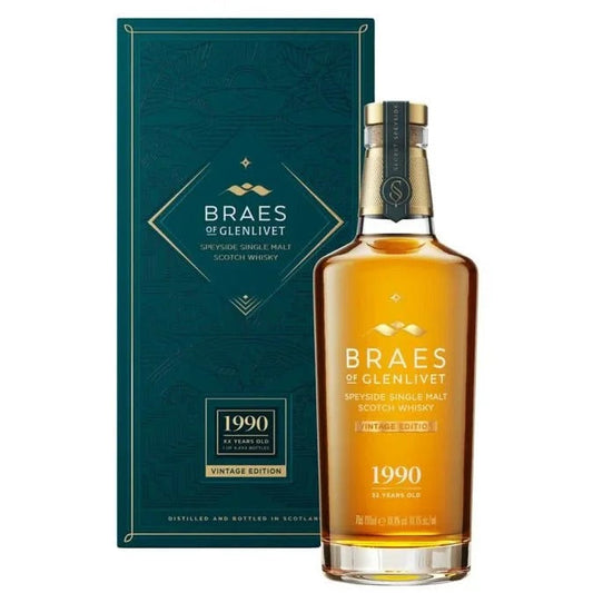 Braes Of Glenlivet Single Malt Scotch Secret Speyside 1990 32 Yr