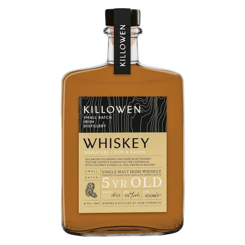 Killowen Rum & Raisin Px Sherry Butt & Dark Rum Cask Finish Single Malt Irish Whiskey