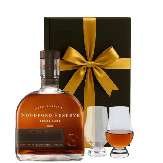 Woodford Reserve Double Oaked Gift Set W/Gift Box and Glasses 750ml