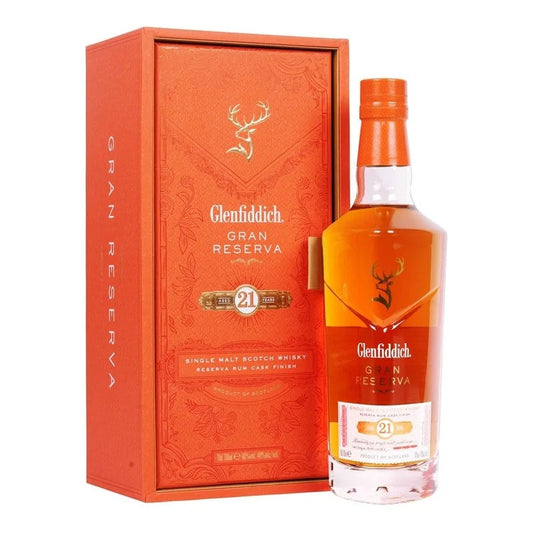 Glenfiddich Gran Reserva Caribbean Rum Cask Finish 21 Year Old Single Malt Scotch Whisky