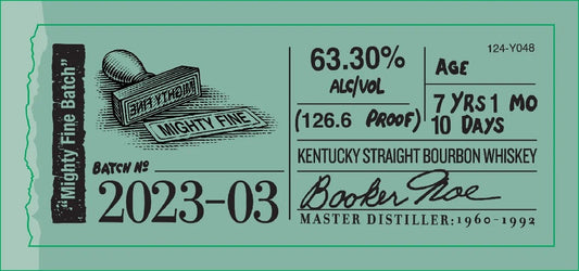 Booker’s 2023 – 03, “MIGHTY FINE BATCH” Bourbon