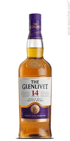 THE GLENLIVET 14 YEARS OF AGE COGNAC CASK SELECTION SINGLE MALT SCOTCH WHISKEY 750ML
