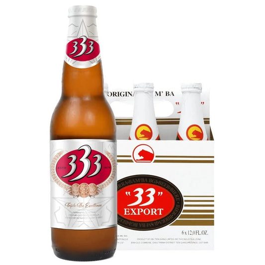 333 Triple The Exellence Premium Vietnamese Beer Bottle – 6Pk