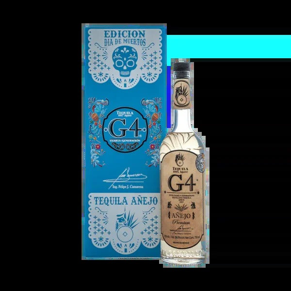 G4 Edicion Dia de Muertos Anejo Tequila Blue