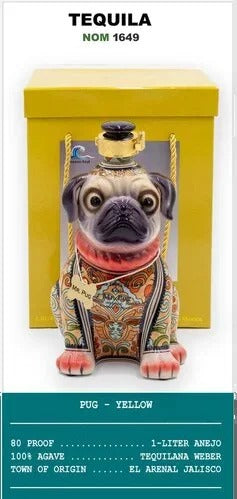 Oceano Azul Yellow Mr. Pug Anejo Tequila 750ml